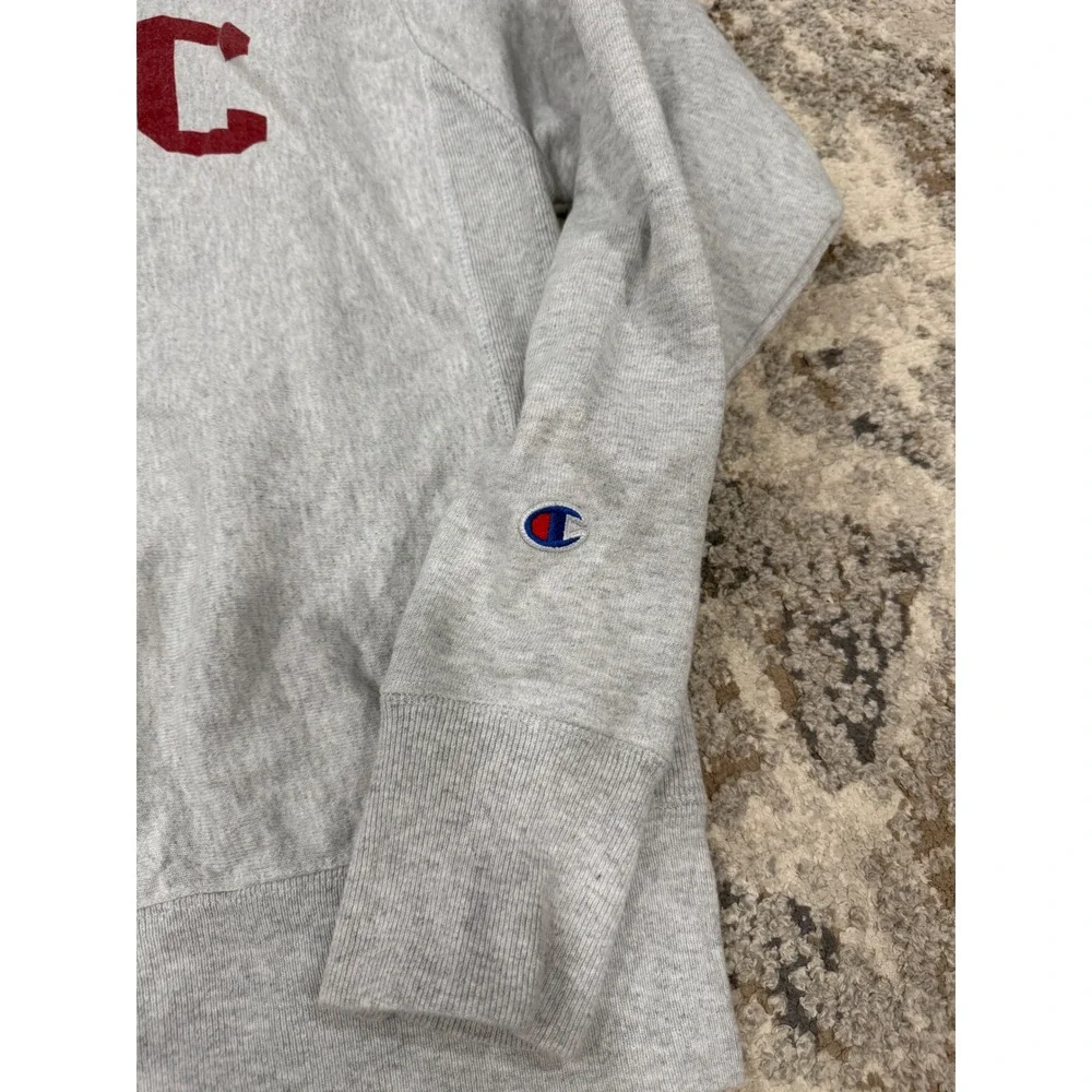 Champion Reverse Weave RCBC Sweatshirt Heather Gray Burgundy Small Rowan College